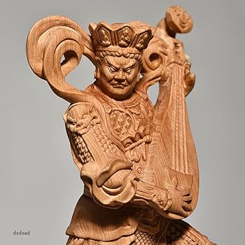 Amazon｜木彫りの仏像【四天王：多聞天 · 広目天 · 増長天